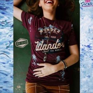 🛍 Wanderlust wonderland bleached Graphic Tee